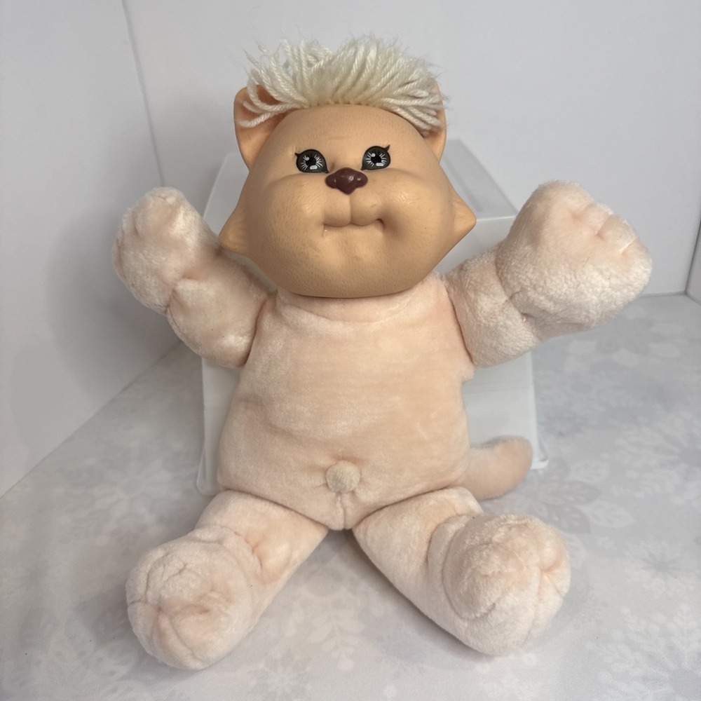 Vintage 1983‎ Coleco Cabbage Patch Kids "KOOSAS CAT" Doll Brown CPK 1980s 15"